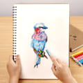 Miniatyrbild 8 av 8: 2 st konstmaterial tom skissbok anteckningsbok DIY-omslag 16k för ritning målning Graffit-papper