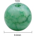 Miniatyrbilde 4 av 5: 200 stk assortert 8 mm runde sprukne glassperler for å lage armbåndssmykker