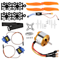 Miniatyrbillede 1 af 8: 2212 1400KV Motor 8060 Propeller 9G Servo 30A XT60 ESC Kit til fjernstyret helikopter