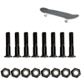Miniatyrbillede 5 af 8: MS3301-8 aluminiumslegering professionel holdbar 25 mm skateboard søm med møtrik tilbehør Sort