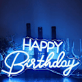 Miniatyrbillede 4 af 5: 1 stk LED Happy Birthday Neon Skilt til Fest Hjem Bar Dekoration Gave