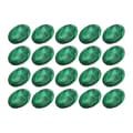 20 STK Eggformede Malakitt Edelsten Cabochon Smykkeperler 18x13mm for Julebursdager Jubileumsgaver