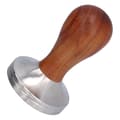 Miniatyrbillede 4 af 8: 58mm Flad Bund Kaffe Tamper Manuel Rustfrit Stål Kaffepulver Pressehammer med Træhåndtag