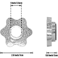 Miniatyrbild 2 av 3: Set med 4 Dumbbell Spinlock, Halkfria 25 mm Standard Spinlock-lås, Skruvlock för Hantelstänger, Skivstångsstjärnlås A