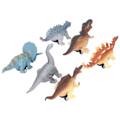 Miniatyrbillede 5 af 8: 6 stk. Dinosaur Pull Back Bil Børn Model Simulering Brachiosaurus Tyrannosaurus Legetøj