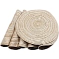 Pikkukuva 5 / 5: Pyöreät punotut tabletit, 6 kpl, pestävät pyöreät tabletit keittiön pöydälle, 38 cm pyöreät pöytätabletit (Beige, 6)