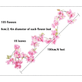Miniatyrbillede 2 af 5: 2 stk. Kunstig Kirsebærblomst Guirlande Hængende Vinstok Fake Blomster Silke Guirlande 180 cm Længde til Hjemmet