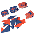 Miniatyrbillede 8 af 8: 14 stk. Tangram til børn - Stimulerer potentiale, øver hånd-øje-koordination og logisk tænkning - Små, lette DIY-tangram i lyse farver til elever - Lommetangram