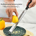 Miniatyrbillede 3 af 5: Manuelt Rivejern & Citrus Zester Premium Klassisk Skarpt Rustfrit Stål Zester Rivejern, ideelt til Parmesan, Hård Ost, Ingefær, Chokolade, Muskatnød a