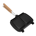 Miniatyrbillede 5 af 8: Sandwich bageplade dobbelt side sandwich maker anti stick med aftageligt håndtag sandwich pande til gaskomfur æg toast