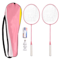Miniatyrbild 1 av 8: K1134 Badminton Racket Set Split Iron Alloy Badminton Racket Set med förvaringshink Förvaringsväska Rosa