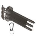 Miniatyrbild 3 av 8: Universal Bärbar Dart Box ABS- case 3-hylsa Förvaring W/Aluminium Legering Hang Spänne Svart