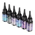 Miniatyrbilde 4 av 8: 6 stk farget UV-harpiks 10 ml hver pennformet raskherdende aluminiumsfolie Tetting UV-lim for DIY smykker håndverk Lilla serien