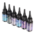 Pikkukuva 4 / 8: 6 kpl värillinen UV-hartsi 10 ml kussakin kynämuotoinen nopeasti kovettuva alumiinifoliolla tiivistetty UV-liima DIY-koruihin käsitöihin Violetti sarja