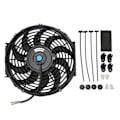 Miniatyrbillede 1 af 8: 12V elektrisk kondensator kølerventilator samling stille drift universel 12in til biler