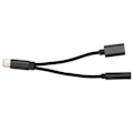 Pikkukuva 4 / 8: Puhelinääniadapteri Type C - 3,5 mm latauskuulokeadapteri 2-in-1-muunnin Xiaomi/HuaweiBlackille