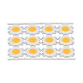 Miniatyrbillede 4 af 8: 12 stk LED-chips COB Lys Emitter Komponent 5W 15‑17V til DIY Spotlights Downlight Loftlampe Varmt Lys