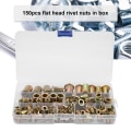 Miniatyrbilde 8 av 8: 150 stk M3/M4/M5/M6/M8/M10/M12 karbonstål flatt gjenget blindnaglemutterinnsats riflmutter