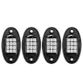 Pikkukuva 2 / 8: 4 kpl RGB LED vilkkuva monivärinen kivivalo alustan hehkuvalo Bluetooth langaton