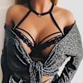 Miniatyrbilde 2 av 5: Fransk kutt ulltruse | Tummy Control Underbukse | Høy midje termisk kompresjon | Forførende kvinners bur-BH | Stroppløs hul ut Bustier38 Svart
