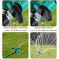 Miniatyrbilde 3 av 5: 2-delt hagesprinkler for plen Automatisk roterende sprinklersystem med 3 plensprinklerdyser, for hage, gård, blomster, grønnsaker og Mo