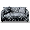Miniatyrbild 1 av 5: Magic Stretch Sofa Slipcover med armstöd - Universal halkfri soffskydd - Ljusgrå (2-sits)