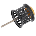 Miniatyrbillede 8 af 8: Fuldmetal LowProfile Hjulkonvertering Skørtet Spole Fiskesnøre Hjul Tilbehør (sort)