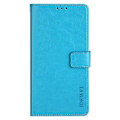 Miniatyrbillede 2 af 5: Til Samsung Galaxy A15 5G Etui Crazy Horse Tekstur Læder Wallet Cover-B6 Lyseblå