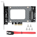 Pikkukuva 1 / 8: U.2-sovitin SFF8639-sovitinkorttiin PCIE-muuntimen laajennuskortti kaapelilla