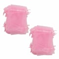 Miniatyrbillede 7 af 8: 100 stk. Organzaposer 10x15cm Transparente gaveposer med snøre Netbærbar smykkeposer Snøre til bryllup Pink
