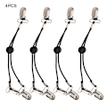 Miniatyrbillede 1 af 8: Multifunktionelle justerbare lagenclips Fasteners Suspender Clip på holdere Grippers stropper (sort)