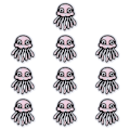 Miniatyrbillede 2 af 8: 10 stk. klæbemærker med broderet jellyfish