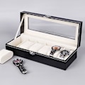Miniatyrbild 1 av 5: Watch med 6 fack, Pu- watch Display case, organizer