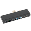 Miniatyrbillede 2 af 8: Til Surface Dock 5 i 1 5 Gbps hukommelseskortlæser 4K opløsning Aluminium Shell Hot Swap USB3.0 Hub til Win10 til Win XPBlack