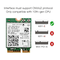 Miniatyrbillede 3 af 5: WiFi 6E AX211NGW Tri Band 2.4G/5G/6Ghz Trådløst Netværks Wifi Kort kompatibelt med Bluetooth 5.2 AX211 M.2 CNVio