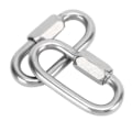 Pikkukuva 7 / 8: 2 kpl Quick Link ruostumattomasta teräksestä valmistettu DShape-lukituskarabiini kuusioruuvilla kiipeilyä varten (6 mm)