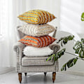 Miniatyrbilde 4 av 5: Brente oransje pynteputetrekk for sofa, bomulls- og linputetrekk, 40 x 40 cm, sett med 2, Nei