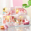 Miniatyrbillede 3 af 8: Børnesamlings DIY Dukkehus Kit Dukkehus Kit Miniature Hus Byggesæt Fødselsdagsgave