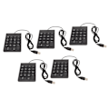 Miniatyrbilde 6 av 8: Kablet numerisk tastatur 18 taster Ergonomisk USB Plug and Play Stillegående tasting Mini numerisk tastatur for PC Laptop Desktop 5 stk.
