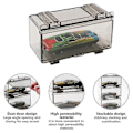Miniatyrbillede 4 af 5: 10 stk. Klar Akryl Display Case til Bilform, Hjul Bilmodel Display Case Skala Hjul Display Case A
