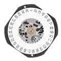 Miniatyrbild 6 av 8: Kalender vit datumvisning VX32 Quartz Watch Urverk Watch Reservdelar Reparation Movement