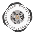 Miniatyrbilde 6 av 8: Kalender Hvit datovisning VX32 Quartz Watch Movement Replacement Watch Reservedeler Reparer Movement