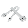 Miniatyrbilde 3 av 8: Lærpinner i sink 2 tenner 4 tenner 6 tenner sinklegering i hvitt sink med fin glans stor åpning utladning speilfinish søm sink5mm