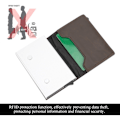 Miniatyrbilde 8 av 8: Automatisk lommebok i aluminiumlegering med RFID-blokkering og vanntett kredittkortholder (kaffe)