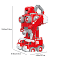 Miniatyrbild 2 av 8: 5 i 1 DIY Demontering Konstruktion Fordon Robot Leksak för Barn Grävmaskin Leksak för Pojkar Flickor Jul Födelsedagspresent