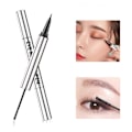 Miniatyrbillede 1 af 8: Sølvfarvet Tube Dobbelt Hoved Eyeliner og Mascara Vandtæt og Langtidsholdbar Flydende Eyeliner Pen