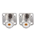 Miniatyrbilde 5 av 8: 2 STK UHF hunn SO239 4-hulls sokkelpanel chassis RF koaksial adapterkontakt