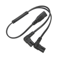 Miniatyrbilde 2 av 8: IEC320 C8 til dobbel C7-kabel hann til hunn 1 inn 2 ut AC-strømsdeler-kabel for LCD-skjerm skrivebordslampe 100‑250V