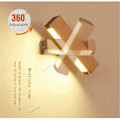 Miniatyrbillede 3 af 5: LED Væglampe 360 Graders Roterbar Indendørs Væglampe 21 x 4 x 4,5 cm 4 W Varm Hvid Sort Base