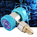 Miniatyrbillede 4 af 8: R134A/C Lav Høj Quick Connector Aircondition koblingsadapter Udtræksventilkerne (blå)